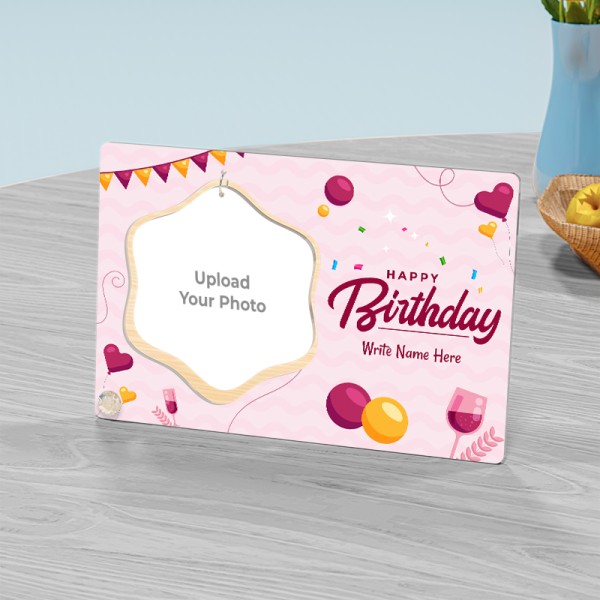 Birthday Party With Flower Shaped Hanging Photo Stand