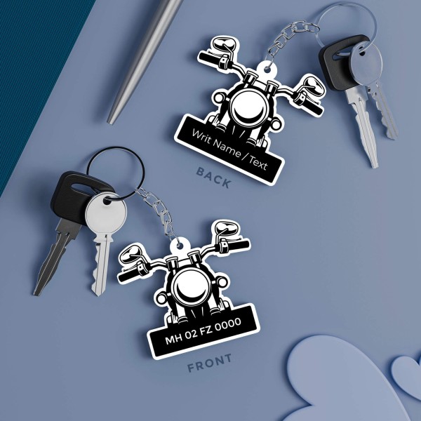 Custom Make Way For The Rider Design With Text Keychain