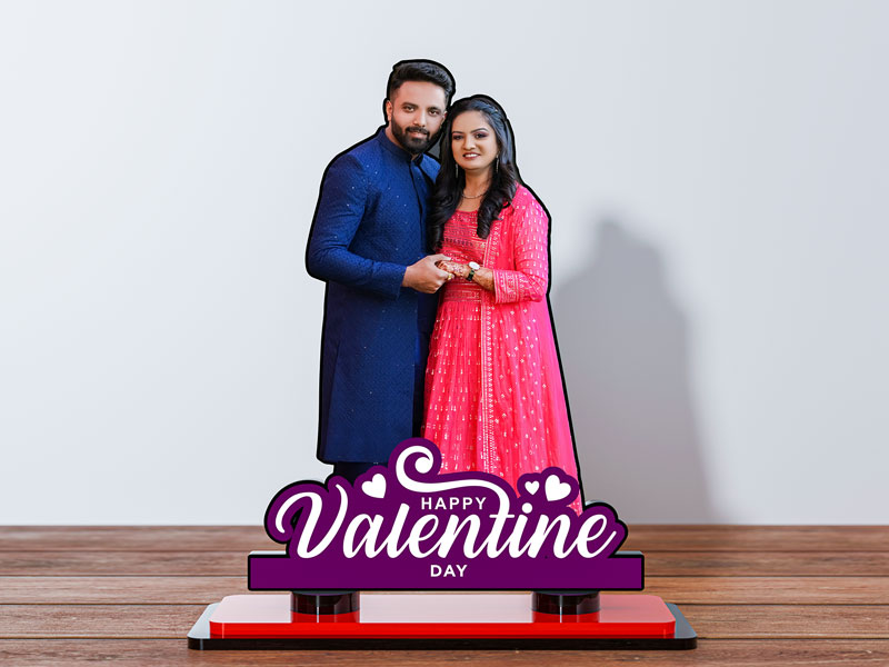 Custom Happy Valentines Day Miniature Photo Stand Design