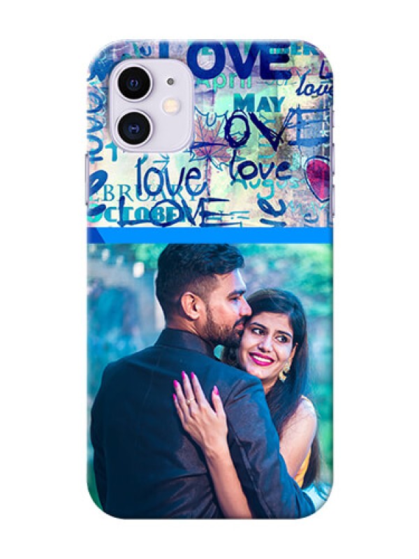 Custom Iphone 11 Mobile Covers Online: Colorful Love Design
