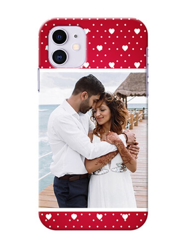 Custom Iphone 11 custom back covers: Hearts Mobile Case Design