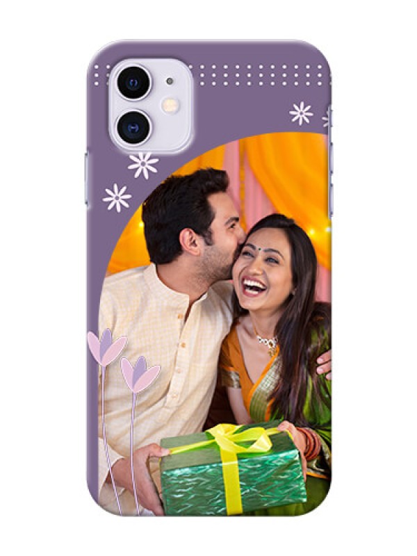 Custom Iphone 11 Phone covers for girls: lavender flowers design 