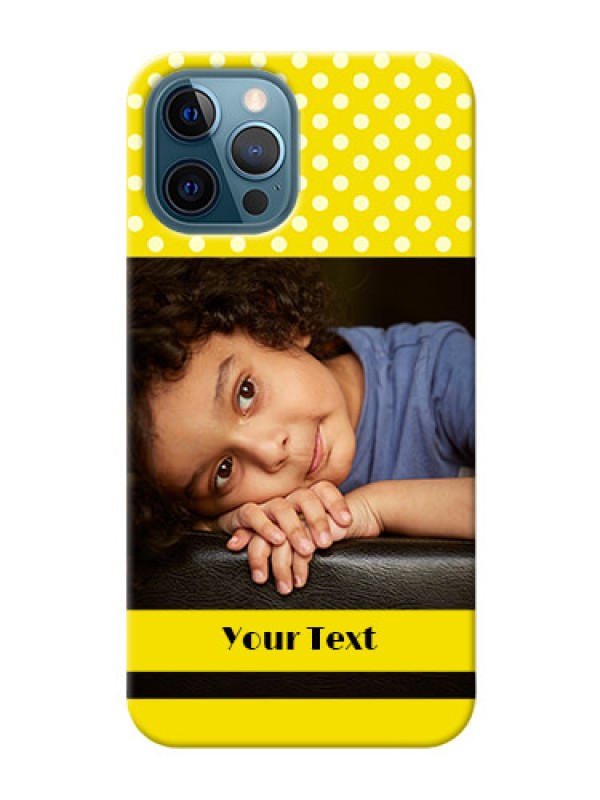 Custom iPhone 12 Pro Custom Mobile Covers: Bright Yellow Case Design