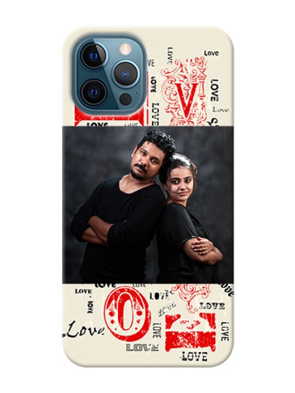 Custom iPhone 12 Pro mobile cases online: Trendy Love Design Case