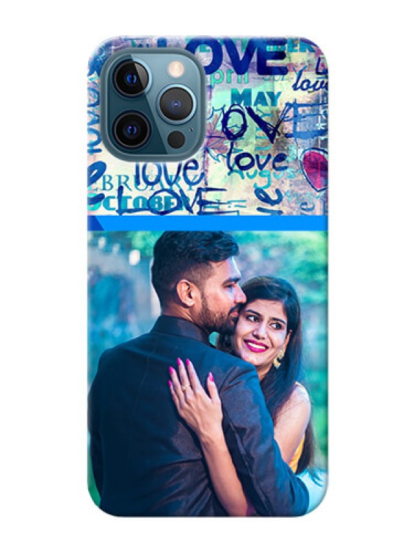 Custom iPhone 12 Pro Mobile Covers Online: Colorful Love Design
