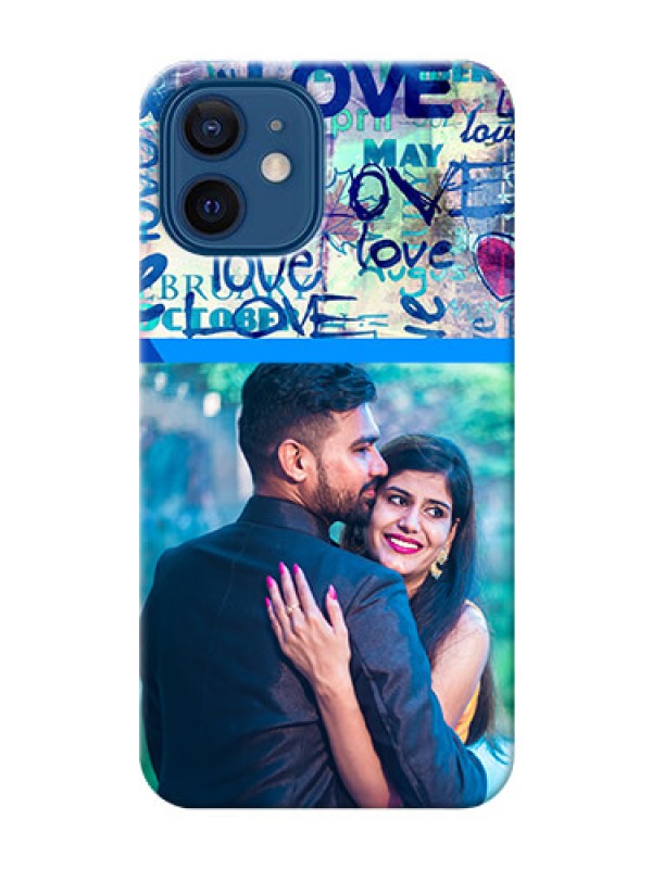 Custom iPhone 12 Mobile Covers Online: Colorful Love Design