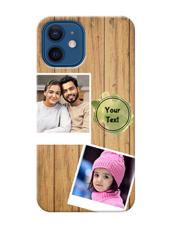 Custom iPhone 12 Custom Mobile Phone Covers: Wooden Texture Design