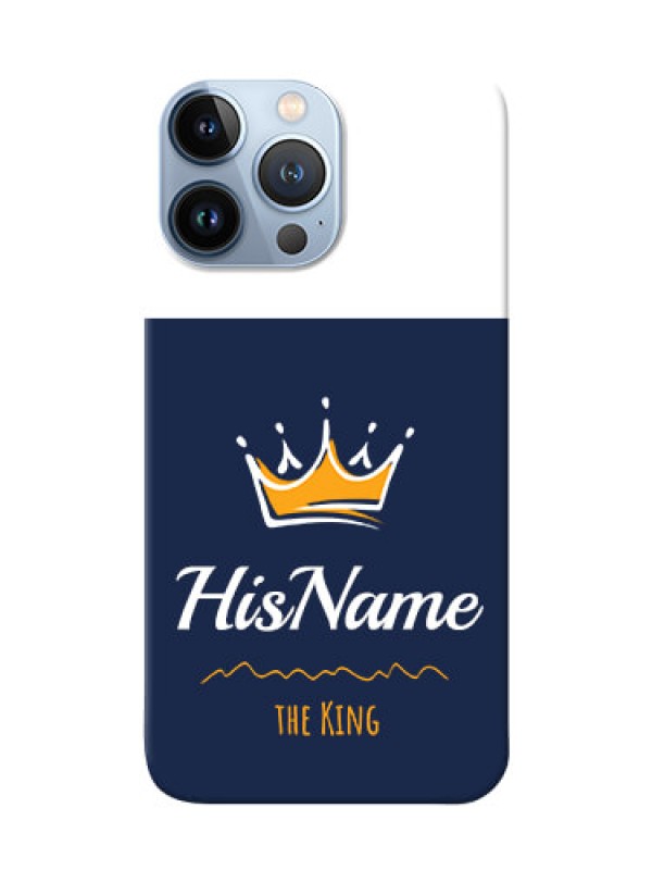 Custom iPhone 13 Pro Max King Custom Phone Case with His Name Design
