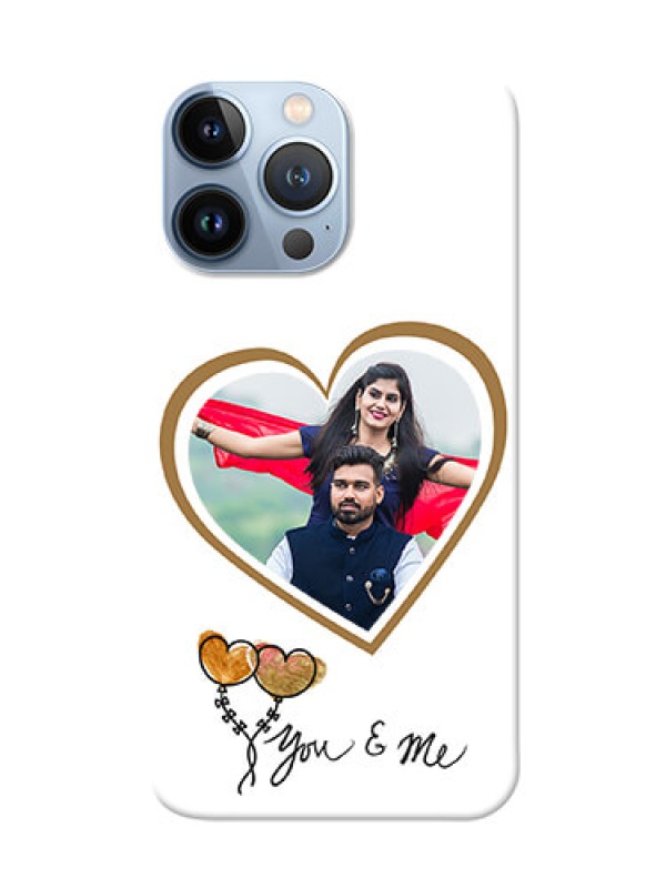 Custom iPhone 13 Pro Max customized phone cases- You & Me Heart Design