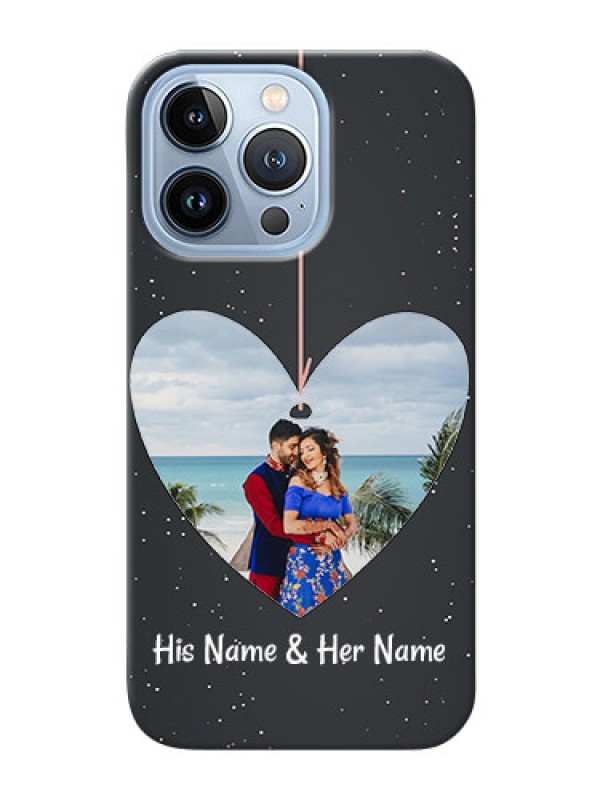 Custom iPhone 13 Pro custom phone cases: Hanging Heart Design