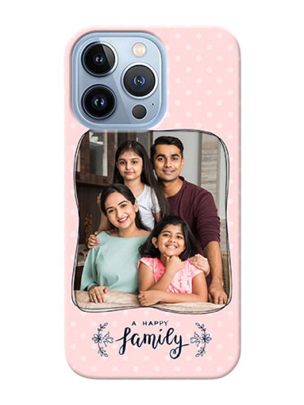 Custom iPhone 13 Pro Personalized Phone Cases: Family with Dots Design