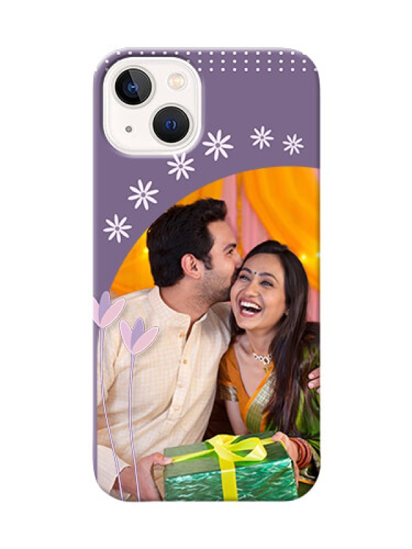 Custom iPhone 14 Plus Phone covers for girls: lavender flowers design 
