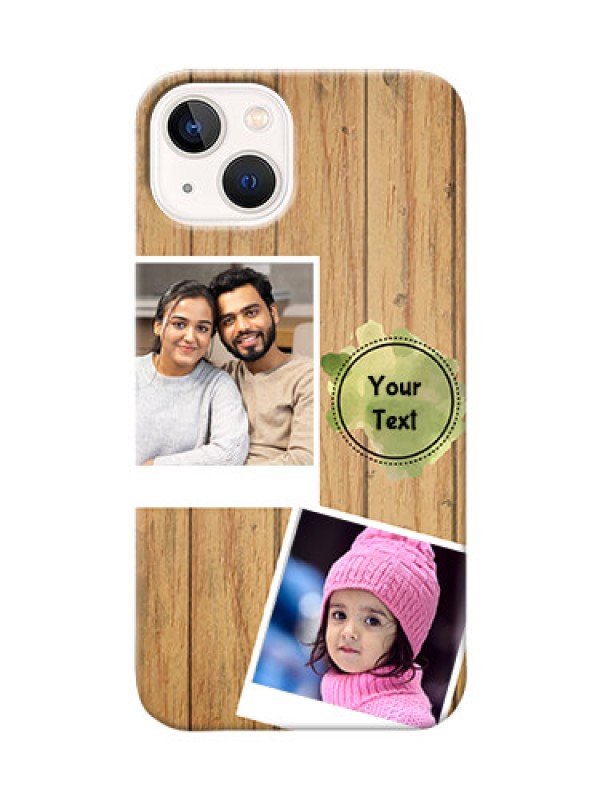 Custom iPhone 14 Plus Custom Mobile Phone Covers: Wooden Texture Design