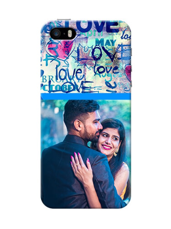 Custom iPhone 5s Mobile Covers Online: Colorful Love Design
