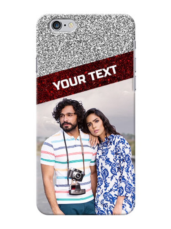 Custom iPhone 6 Plus Mobile Cases: Image Holder with Glitter Strip Design