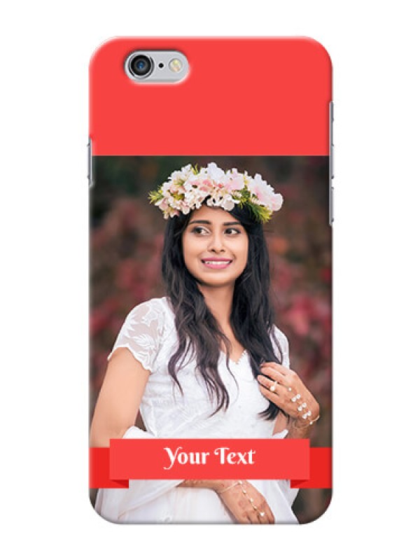 Custom iPhone 6 Personalised mobile covers: Simple Red Color Design