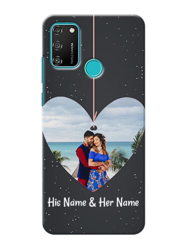 Custom Honor 9A custom phone cases: Hanging Heart Design