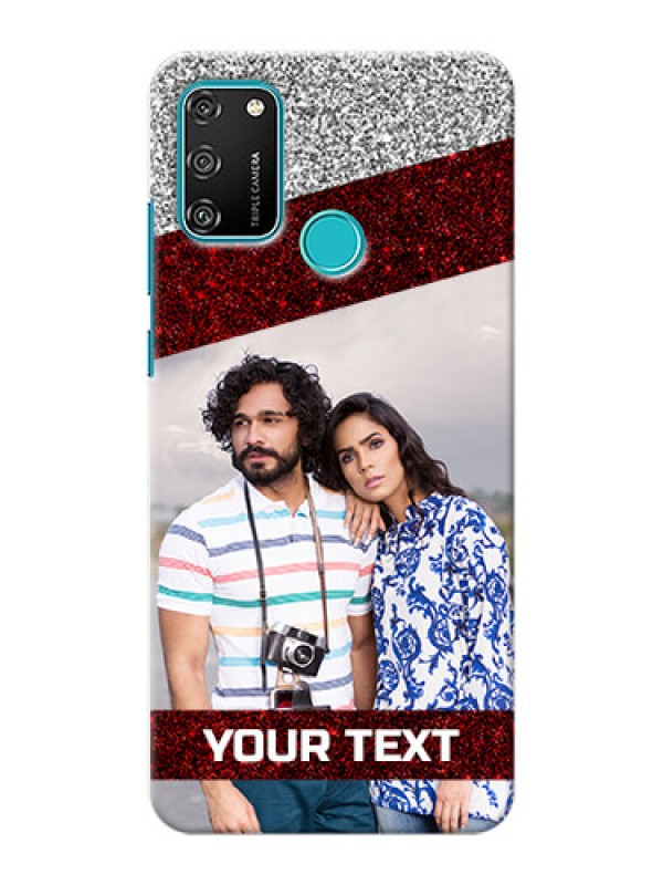 Custom Honor 9A Mobile Cases: Image Holder with Glitter Strip Design