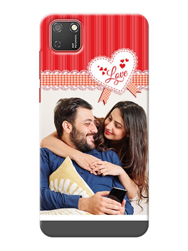Custom Honor 9S phone cases online: Red Love Pattern Design