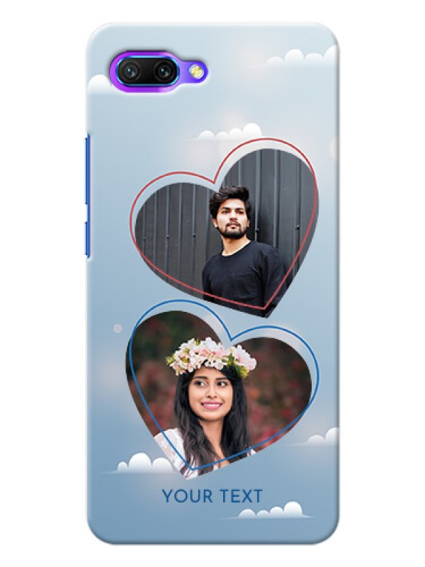 Custom Huawei Honor 10 couple heart frames with sky backdrop Design