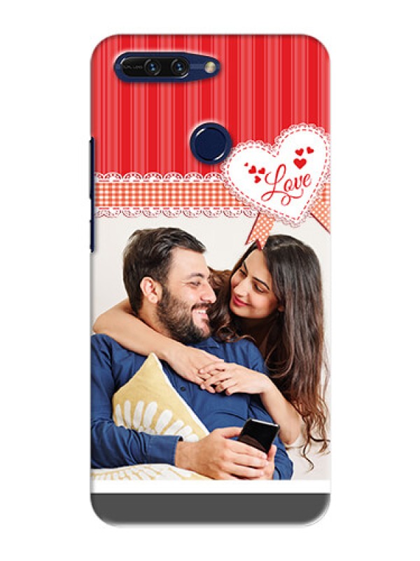Custom Huawei Honor 8 Pro Red Pattern Mobile Cover Design
