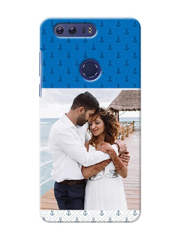 Custom Huawei Honor 8 Blue Anchors Mobile Case Design