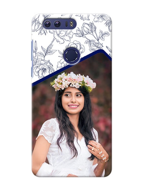 Custom Huawei Honor 8 Floral Design Mobile Cover Design