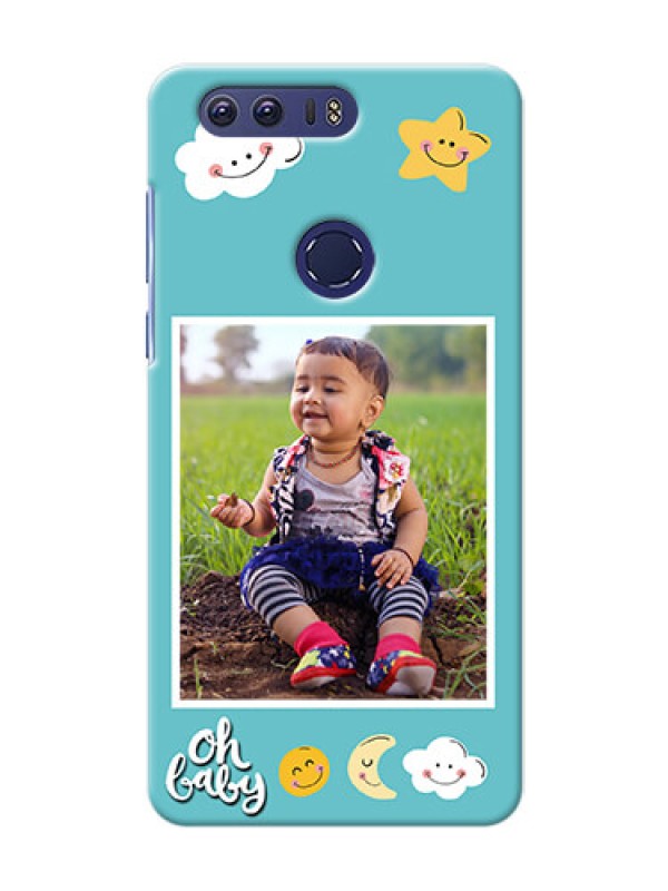 Custom Huawei Honor 8 kids frame with smileys and stars Design