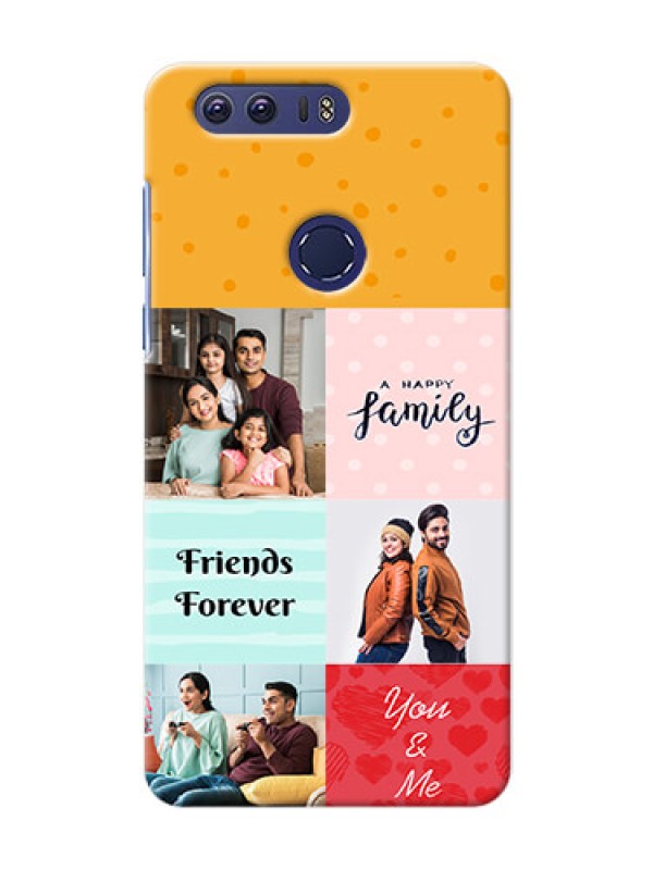 Custom Huawei Honor 8 4 image holder with multiple quotations Design