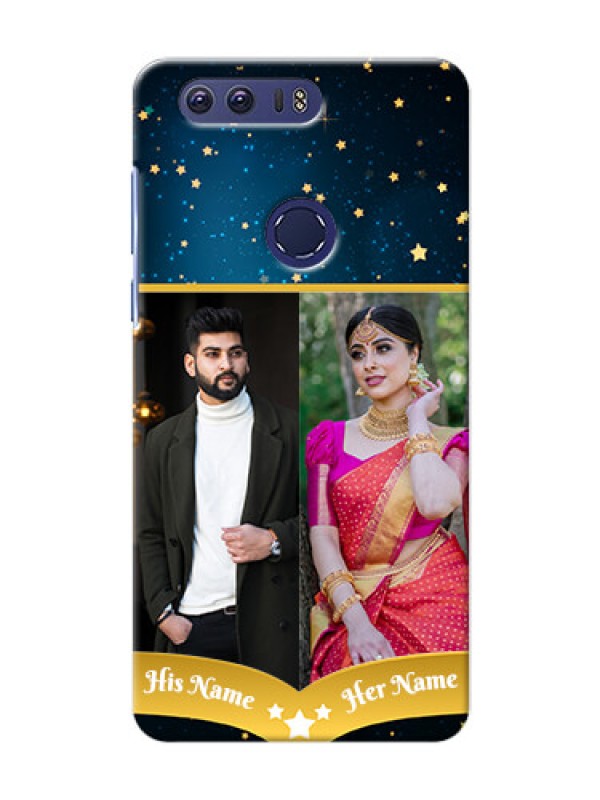 Custom Huawei Honor 8 2 image holder with galaxy backdrop and stars  Design