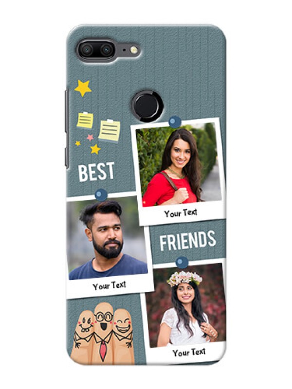 Custom Huawei Honor 9 Lite 3 image holder with sticky frames and friendship day wishes Design