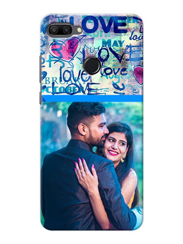 Custom Huawei Honor 9n Mobile Covers Online: Colorful Love Design
