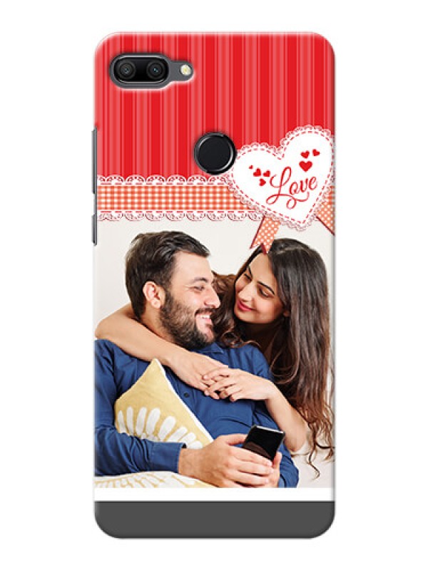 Custom Huawei Honor 9n phone cases online: Red Love Pattern Design