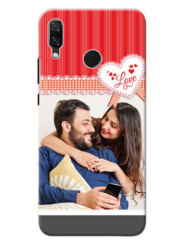 Custom Huawei Nova 3 Red Pattern Mobile Cover Design