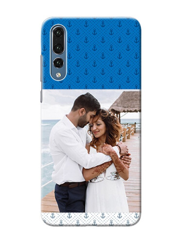 Custom Huawei P20 Pro Blue Anchors Mobile Case Design