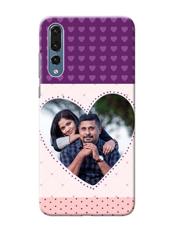 Custom Huawei P20 Pro Violet Dots Love Shape Mobile Cover Design