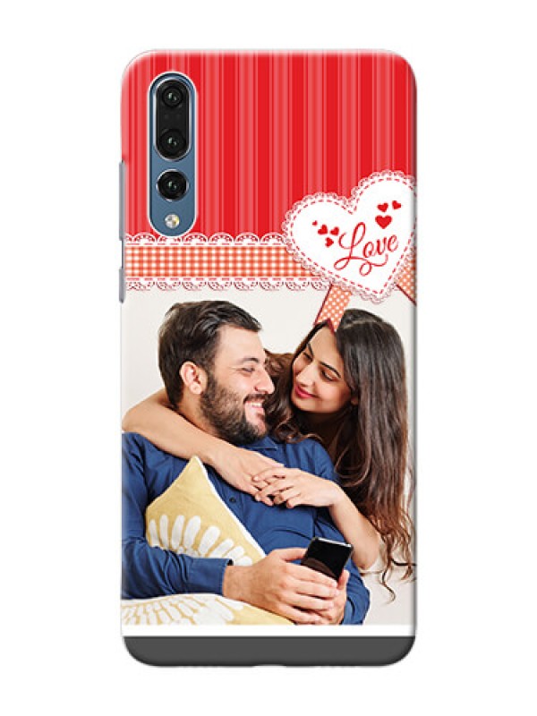 Custom Huawei P20 Pro Red Pattern Mobile Cover Design