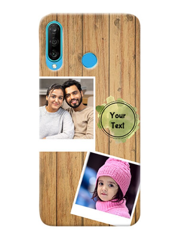 Custom Huawei P30 Lite Custom Mobile Phone Covers: Wooden Texture Design