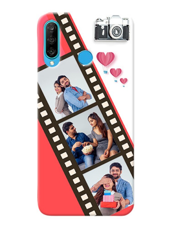 Custom Huawei P30 Lite custom phone covers: 3 Image Holder with Film Reel