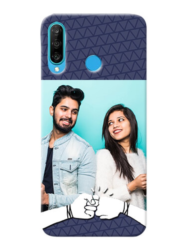 Custom Huawei P30 Lite Mobile Covers Online with Best Friends Design  