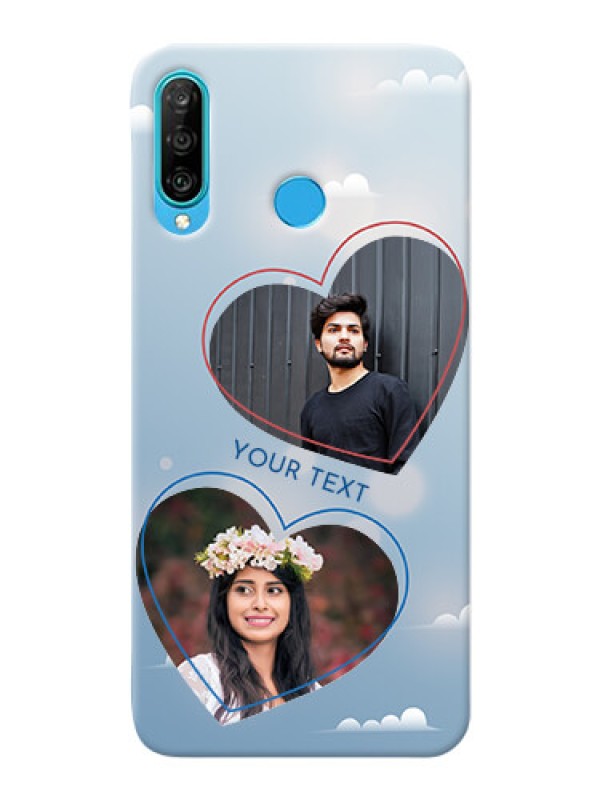Custom Huawei P30 Lite Phone Cases: Blue Color Couple Design 