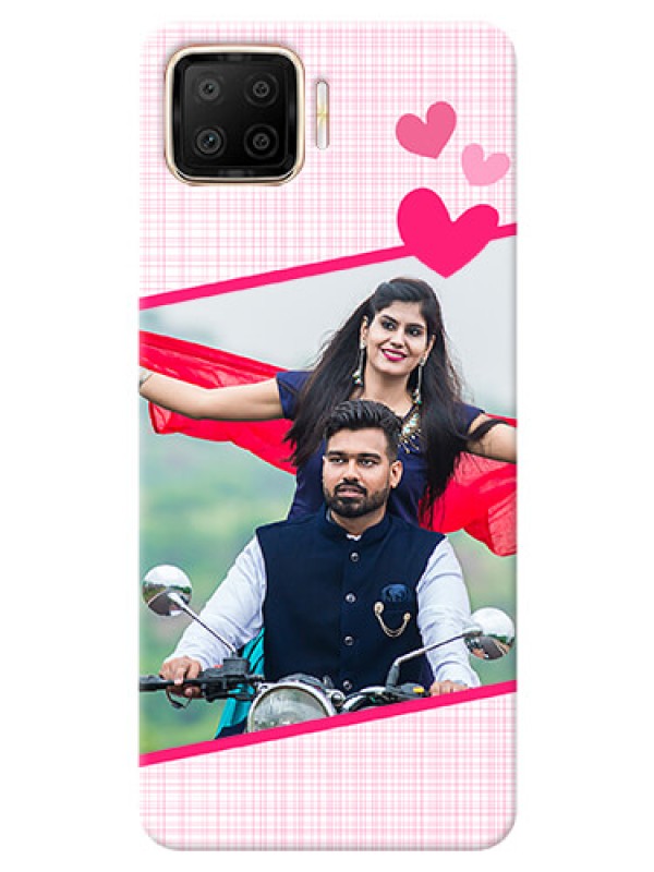 Custom Oppo F17 Personalised Phone Cases: Love Shape Heart Design