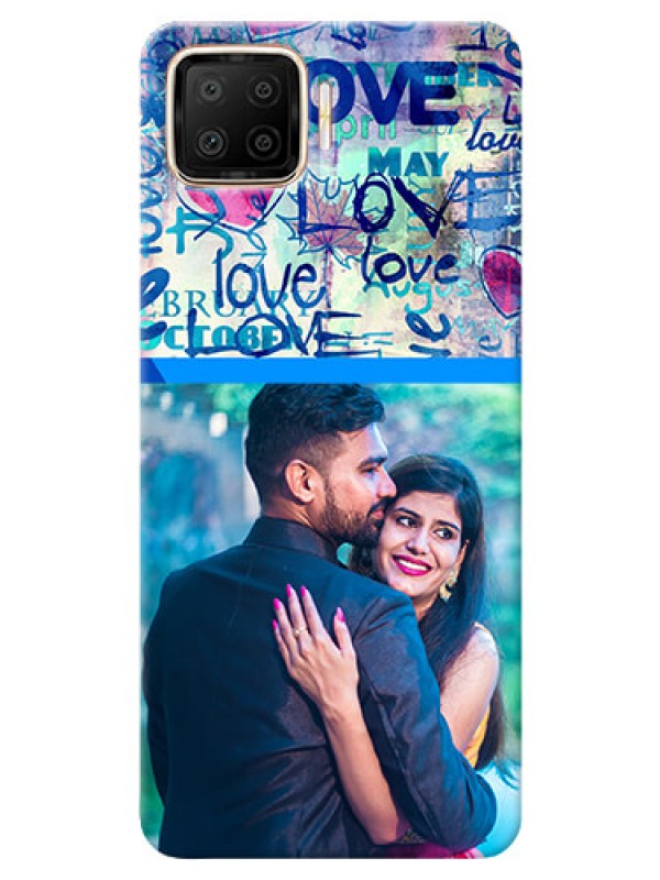 Custom Oppo F17 Mobile Covers Online: Colorful Love Design