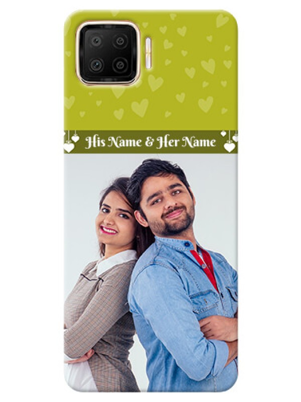 Custom Oppo F17 custom mobile covers: You & Me Heart Design