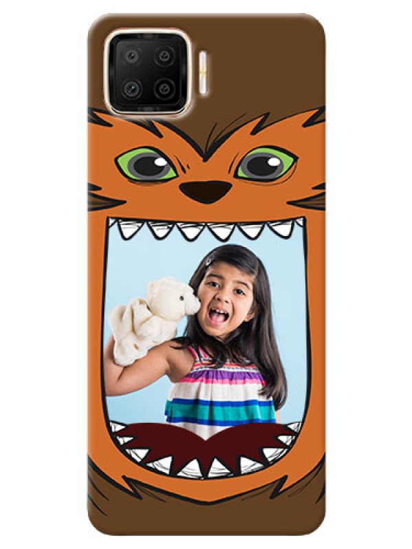 Custom Oppo F17 Phone Covers: Owl Monster Back Case Design
