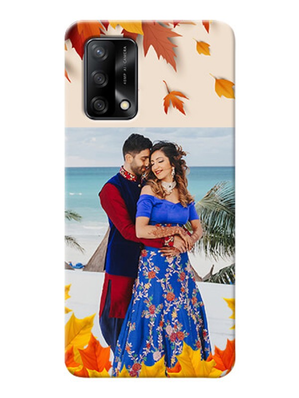 Custom Oppo F19s Mobile Phone Cases: Autumn Maple Leaves Design