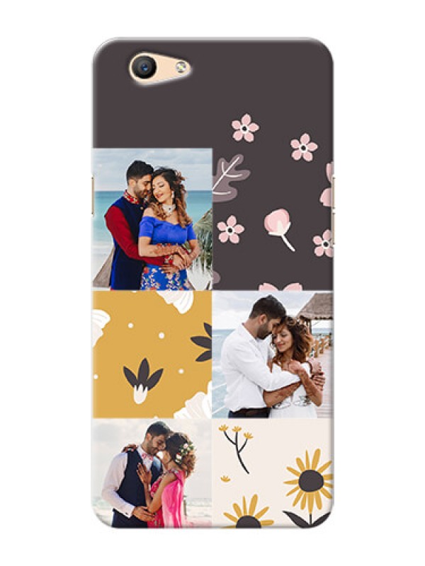 Custom Oppo F1s 3 image holder with florals Design