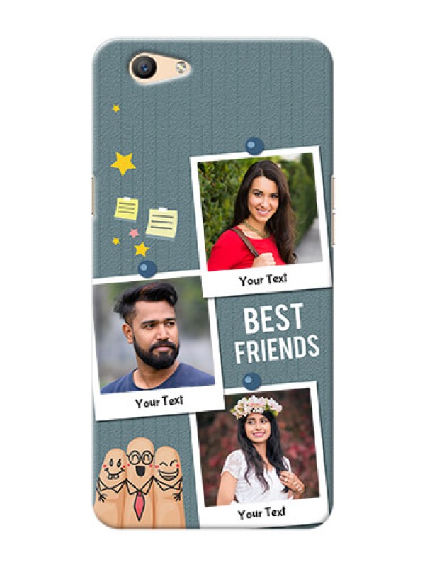 Custom Oppo F1s 3 image holder with sticky frames and friendship day wishes Design