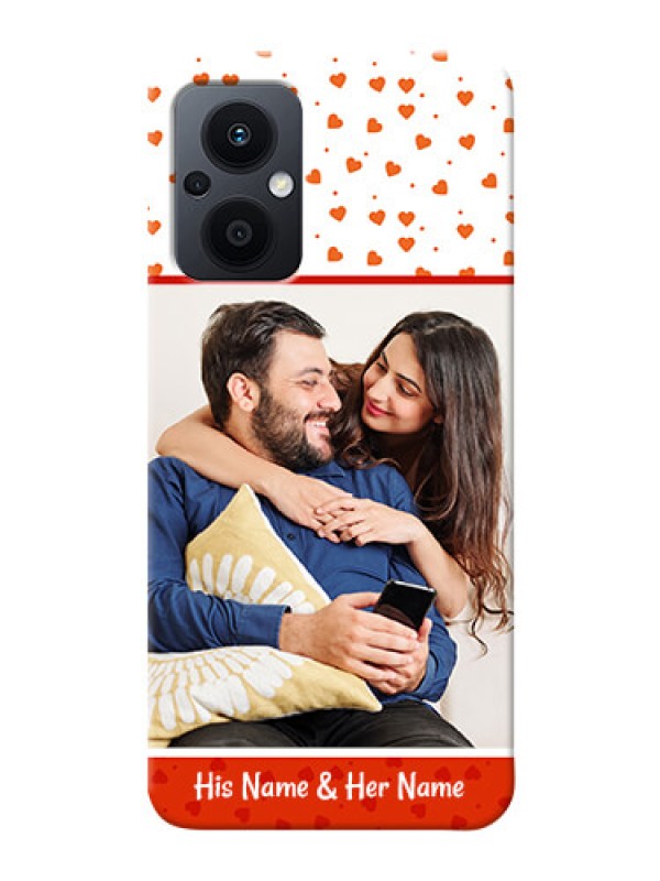 Custom Oppo F21 Pro 5G Phone Back Covers: Orange Love Symbol Design