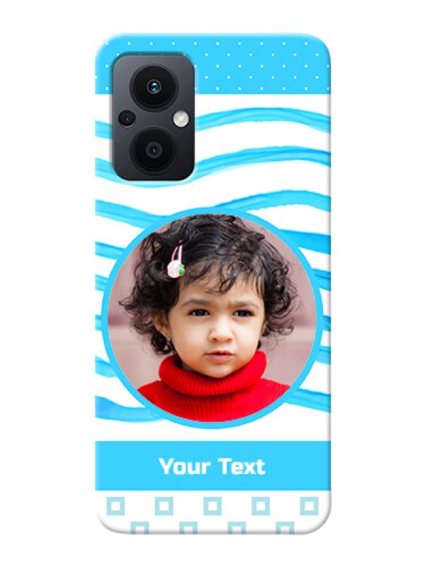 Custom Oppo F21 Pro 5G phone back covers: Simple Blue Case Design